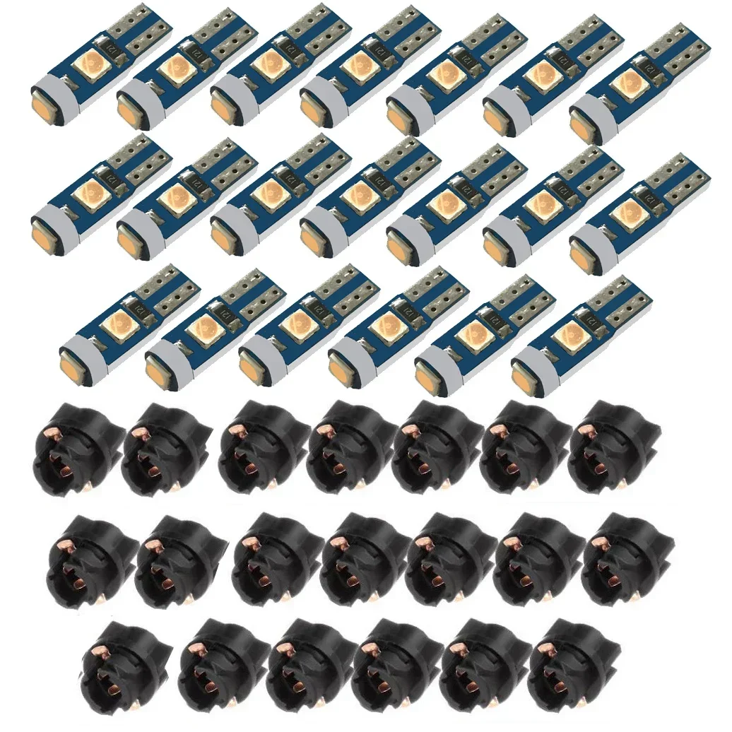20-Piece Super Bright LED Bulb Set for Automotive Dash Lighting