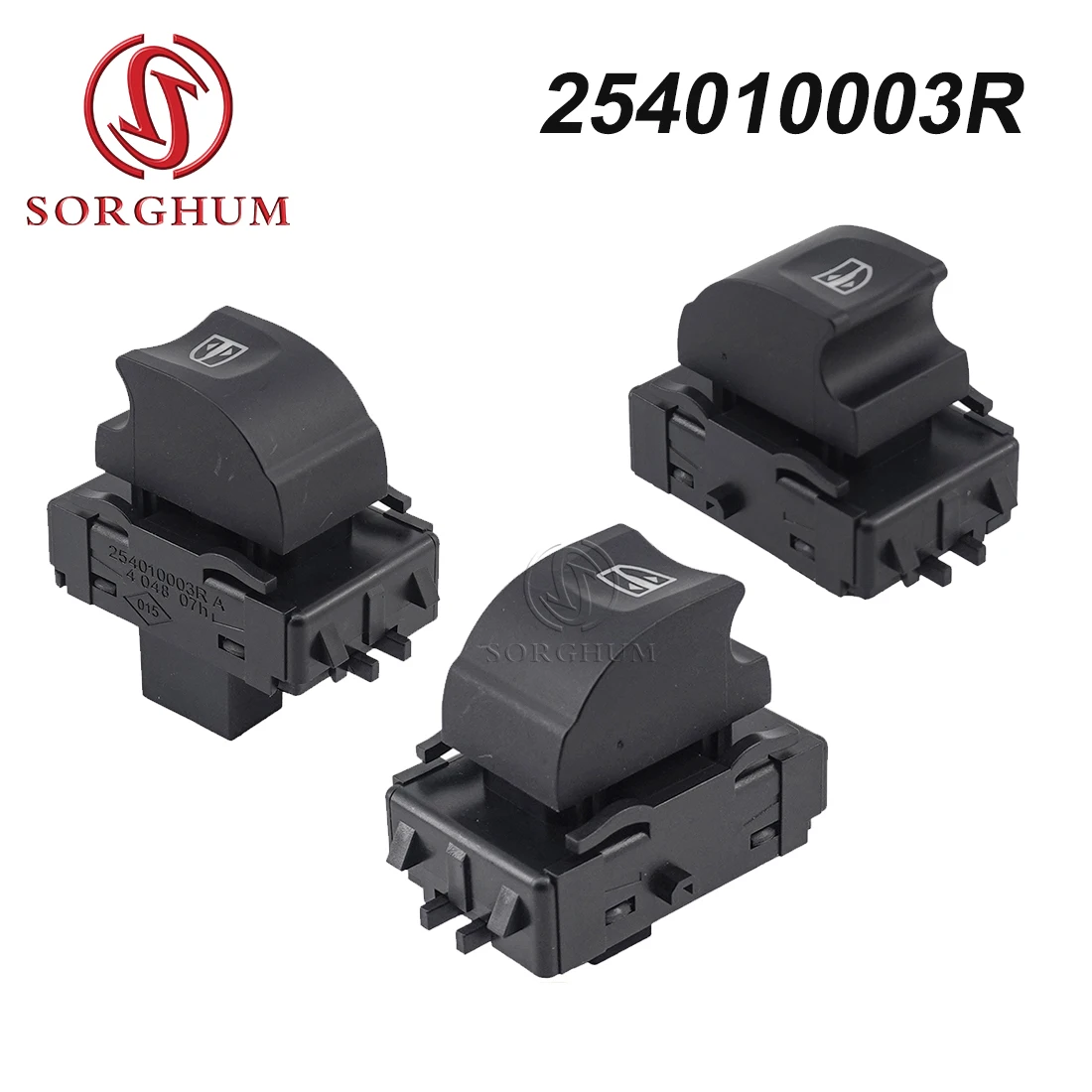 

SORGHUM 3 PCS Power Window Lifter Switch Button 254010003R for Renault Grand Scenic Laguna Megane Window Switch Button Accessory