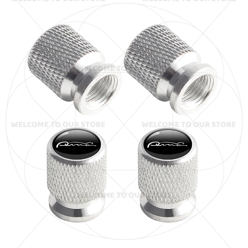 Premium Aluminum Car Tire Valve Caps - Set of 4 Stylish Air Dust Covers Accessories