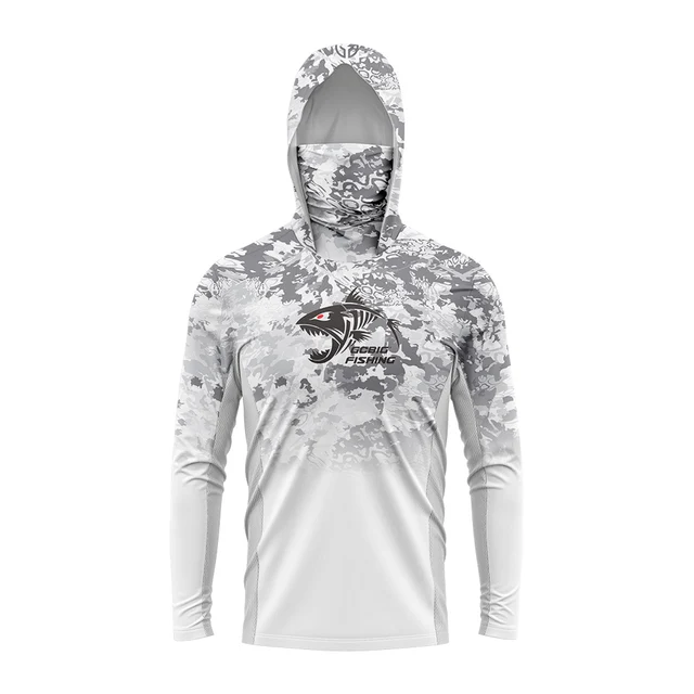 New Breathable Anti Mosquito Dry Thin Fishing Shirt Mens Outdoor Long Sleeve fishing clothes UV Clothing Hooded Coat Sunscreen 2