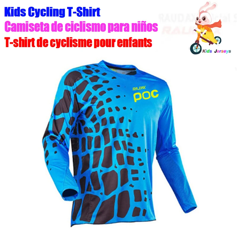 Kids Off Road ATV Racing T-Shirt Bicycle Cycling Bike Motorcycle Jersey MTB DH MX Boys RAUDAX POC Downhill Jersey cycling jersey cycling shirt cycling clothing