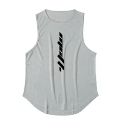 Men's Quick Dry Sports Vest - Lightweight Mesh Fitness Tank Top - XXL (GRAY)