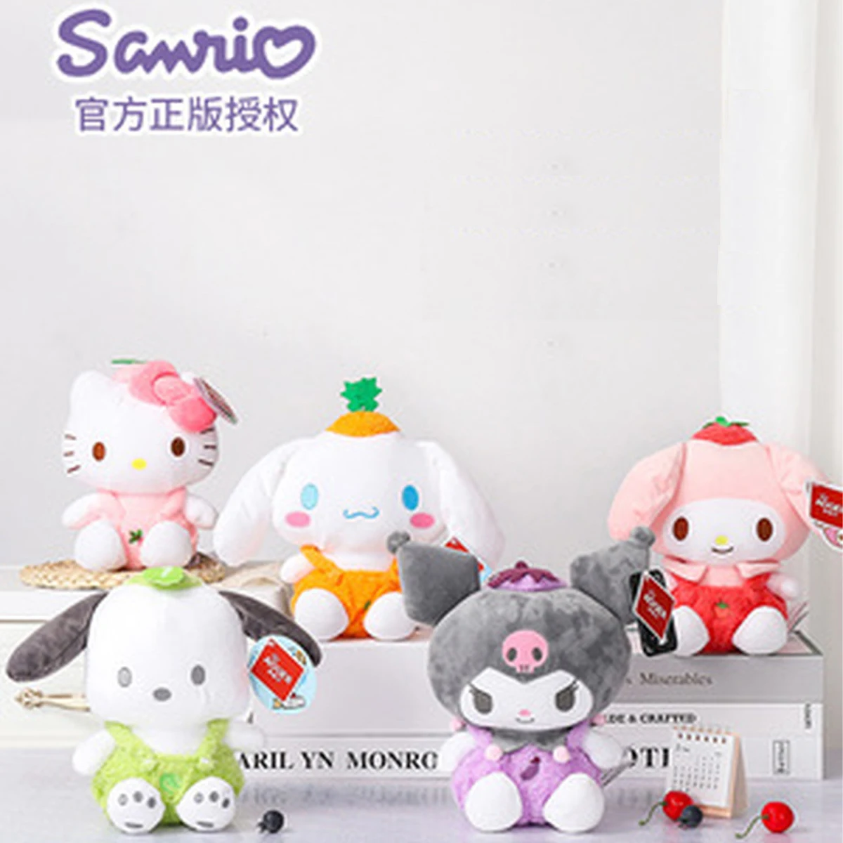

Sanrioed Vegetable Series Hello Kitty Kuromi Cinnamoroll Plush Dolls Room Ornaments Pillow Toy Girl Kids Birthd Spring Exclusive