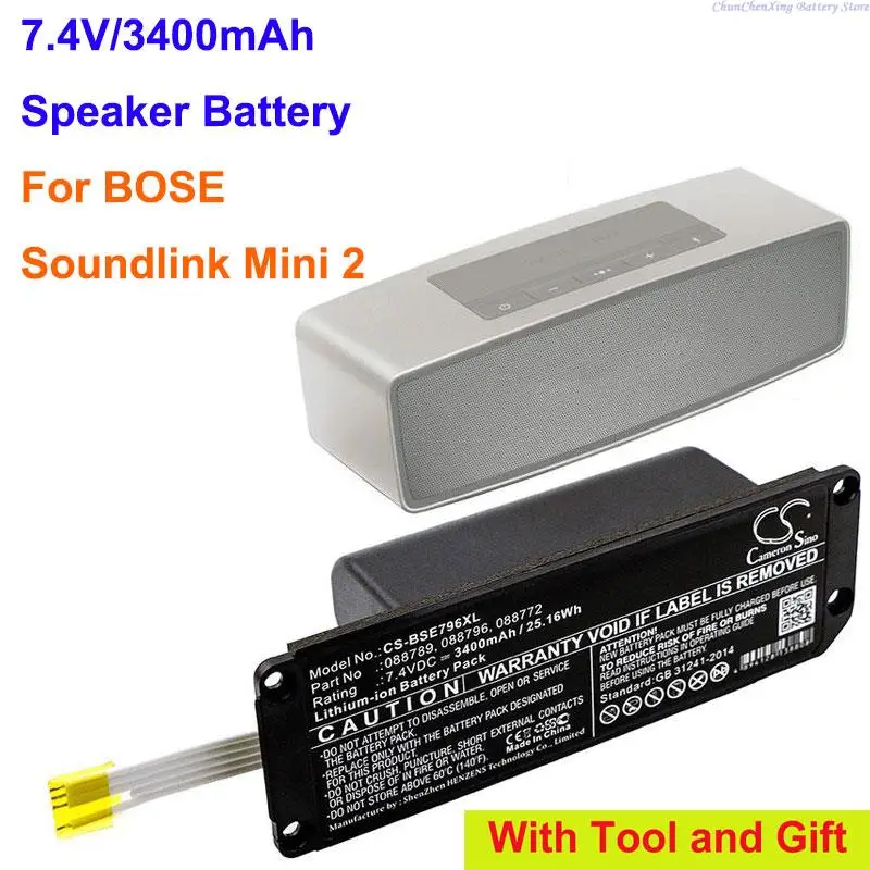 Batteria Cameron Sino 3400Mah 088772, 088789, 088796 Per Bose Soundlink Mini 2