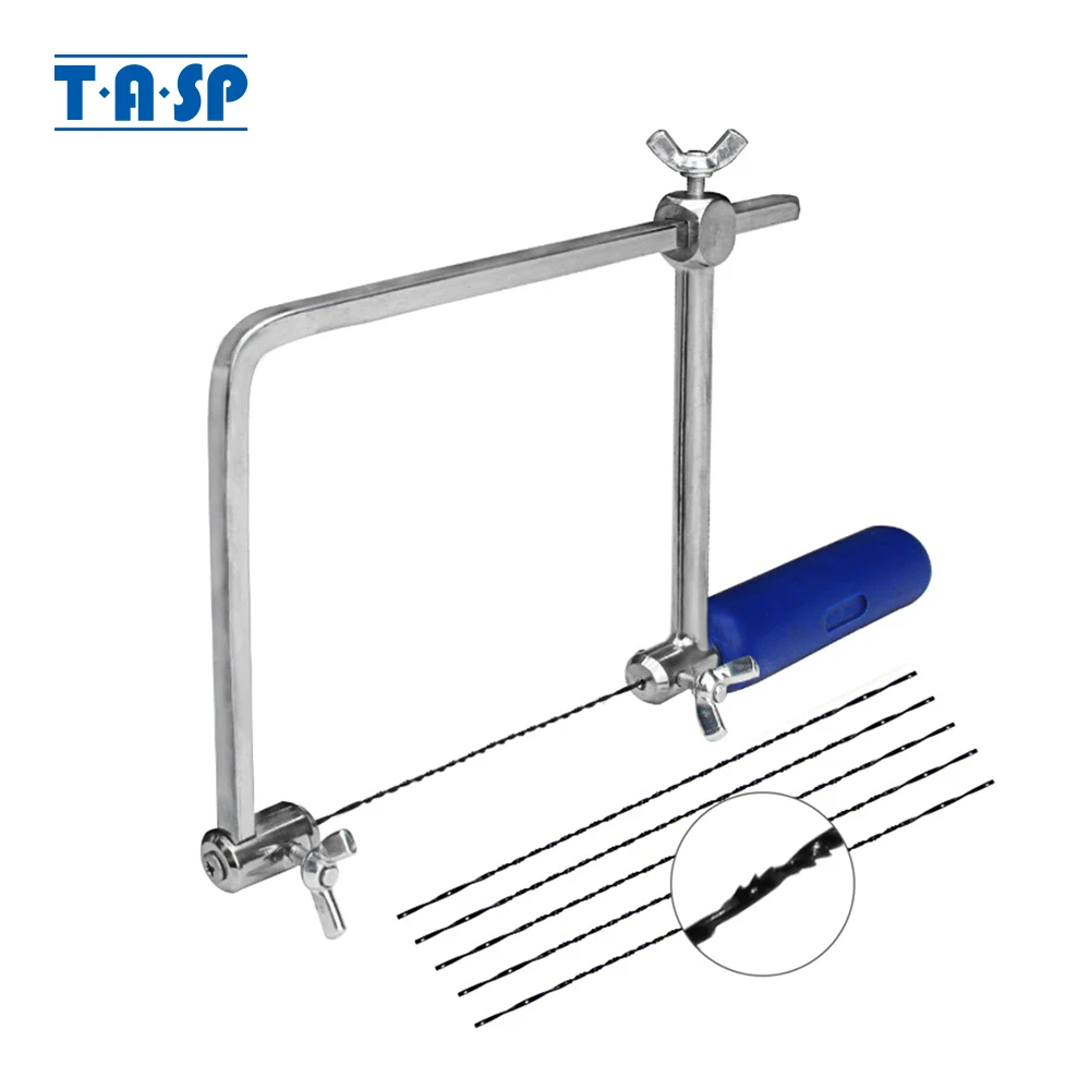 4" Adjustable Frame Saw bow U-shape Coping Jig Saw for Woodworking Craft DIY Hand Tools with 6pcs Spiral Blades TASP hand saw,multi purpose saw,handheld saw,saw bow