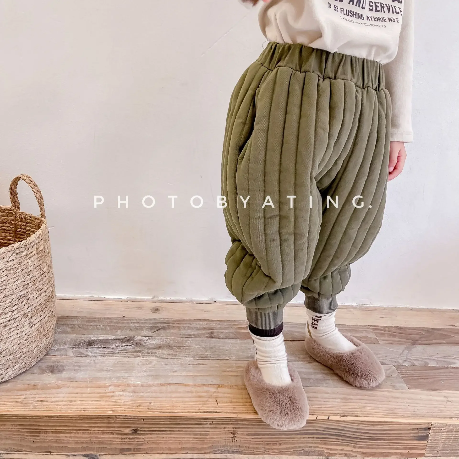 Abbigliamento per bambini da 2 a 7 anni inverno bambini caldi pantaloni imbottiti in cotone neonate pantaloni spessi i ragazzi del bambino indossano vestiti - immagine 2