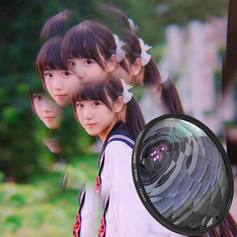 58/62/67/72/77/82mm Kaleidoscope Prism Swirl Filter Special Effects Photography Accessories Lens star filtro camara Variable Prism Lens Filter