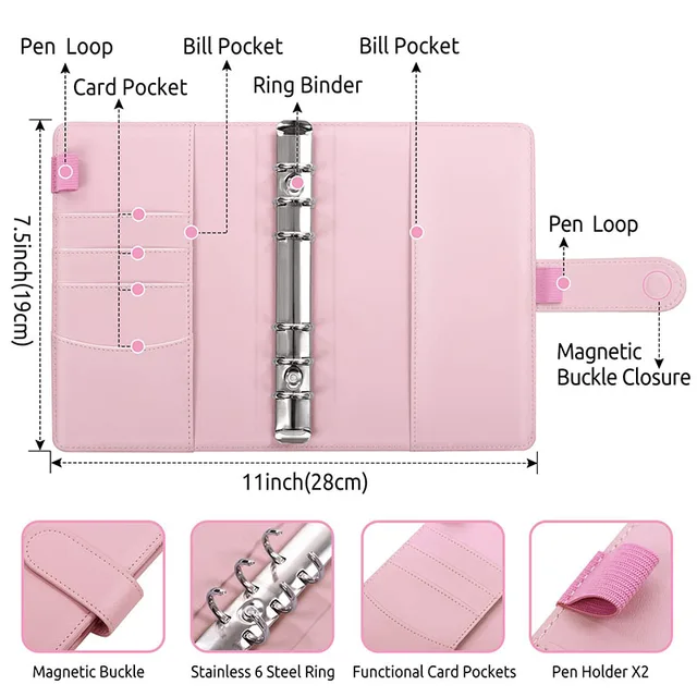 Take control of your finances with the New Budget Planner Cash Envelope Savings Money Binder.