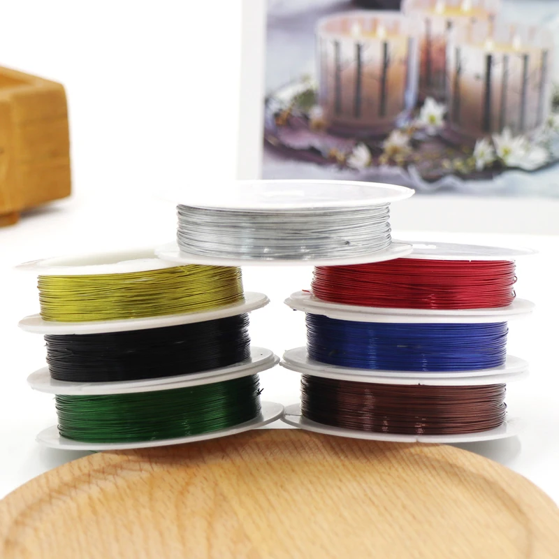 0.3/0.4/0.5mm colorful Iron wire Enameled wire Spool Craft Soft Wire DIY Jewelry Crafts Accessories Beaded line modeling Design