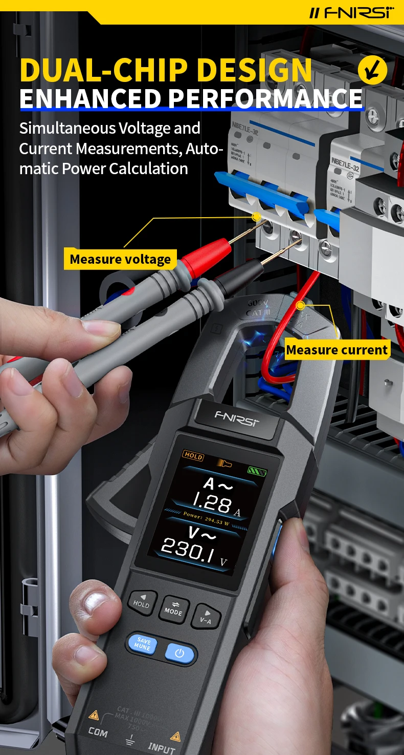 DC AC Clamp Seter 10000 Count Digital Multimeter 600A Current Clamp Tester NCV M