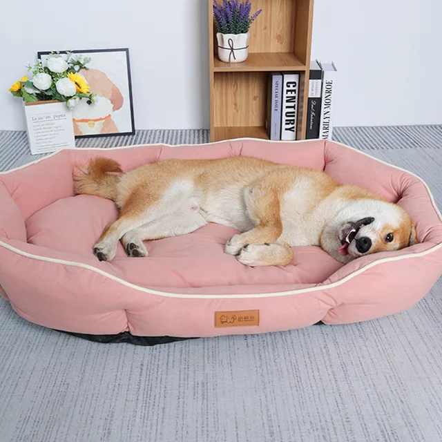Suede Velvet Dog Bed 1