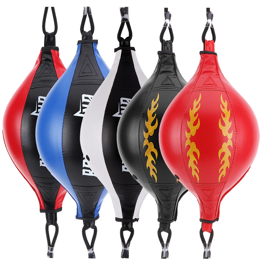 Double End Punching Bag PU Leather Musculation Training Sandbag Muay Thai Punch Boxing Ball Gym Fitness Sports Equipment