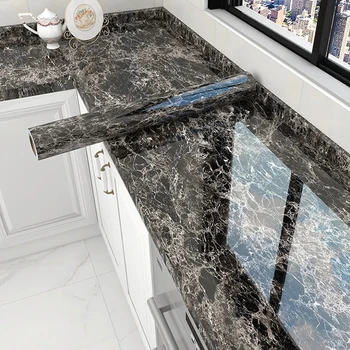 ملصقات بلاط مقاومة للماء والزيت للمطبخ، مقاومة لدرجات الحرارة العالية، ورق حائط ذاتي اللصق للخزانة على سطح الطاولة - Image 5