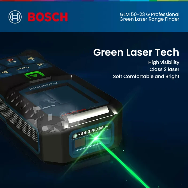 Bosch Laser Range Finder With Li-battery rechargeable USB Charge GLM50-23G  GLM 50-27CG Green Laser Tape Measure 50m - AliExpress