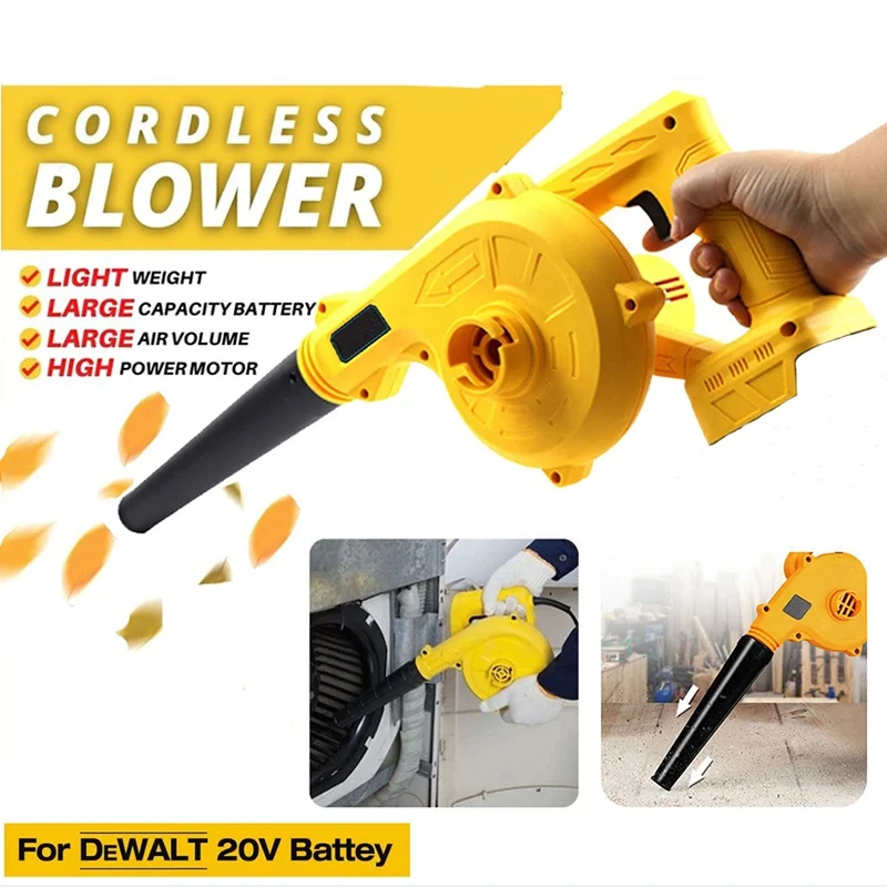 2 in 1 Cordless Air Blower & Vacuum Cleaner Electric Dust Computer Collector Leaf Duster Power Tools For Dewalt 18V 20V Battery