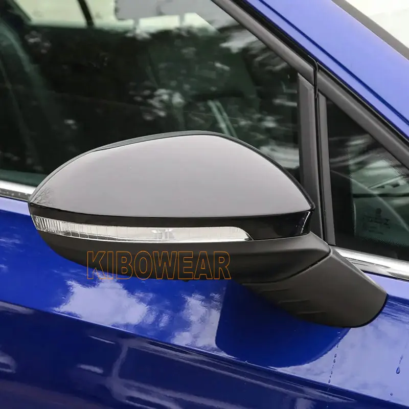 폭스바겐 골프 GTI MK8 VIII 8 R (2020 2021 2022 2023 2024)용 유광 블랙 사이드 미러 캡 커버 (도어 윙 리어뷰 교체용)