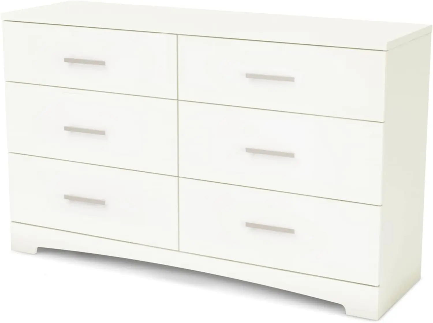 

6-Drawer Double Dresser, Pure White Esquinero de madera para sala Closet organizer Make up organizer Organizadores para habitaci