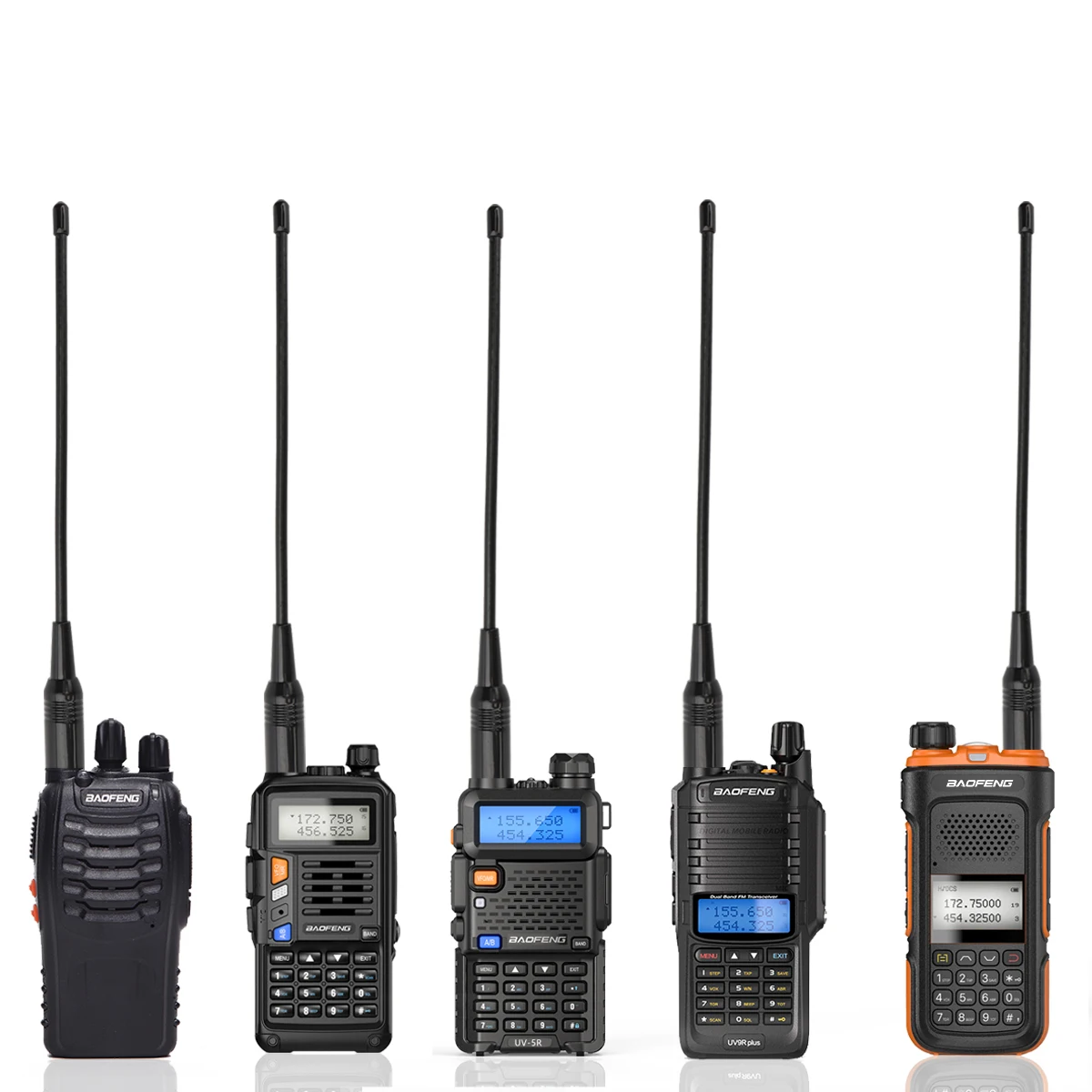 Radio Antenna Baofeng Walkie Talkie Universal 136-174/400-520MHz UHF/VHF Dual Band High Gain Radio Signal Amplifier SMA Female radio antenna,two way radio antenna