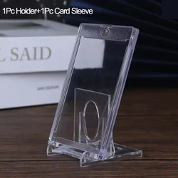 Premium Card Holder Protectors - Hard Plastic Trading Display Case for Sports Cards, 2 Stylish Options (1 Set)