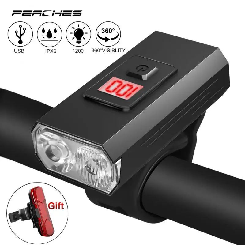 

Светильник 1200 Люмен USB Перезаряжаемый фонарь для горного и шоссейного велосипеда