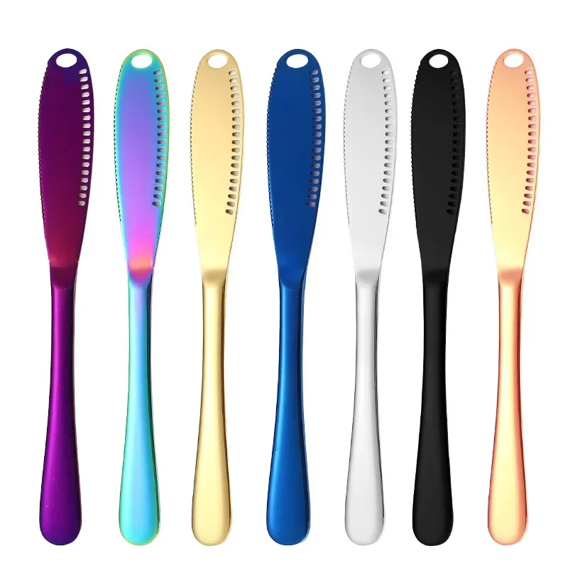 1PC 3 in 1 Stainless Steel Cheese Butter Spreader Butter Knife Kitchen Bread Jam Cream Knife Cutlery