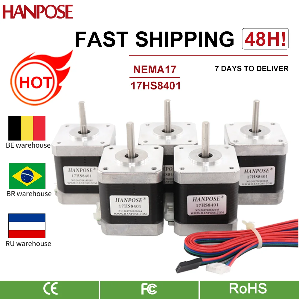 CNCTOPBAOS Nema17 Stepper Motor, 2-Phase Hybrid, 1.8A 48mm - View #10