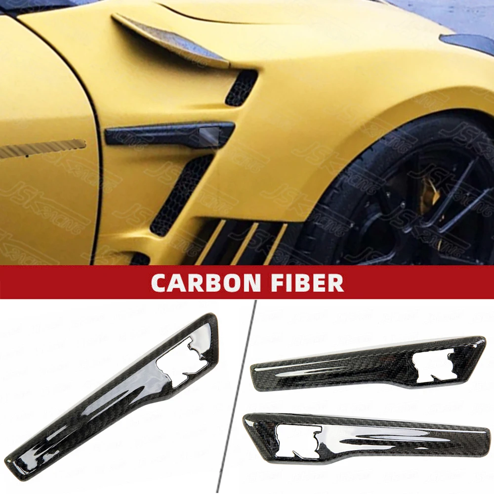

For Nissan R35 Gtr 2015-2016 Dry Carbon Fiber Front Fender Logo Side Emblem Cover