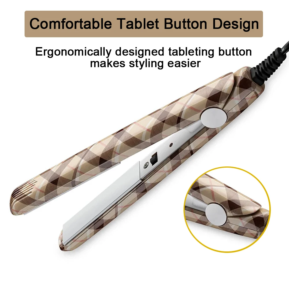 Colorful Mini Hair Straightener New Ceramic Flat Iron Curling Waves Portable Dry Hair Curler For Women Salon Hairstyling Tool 5