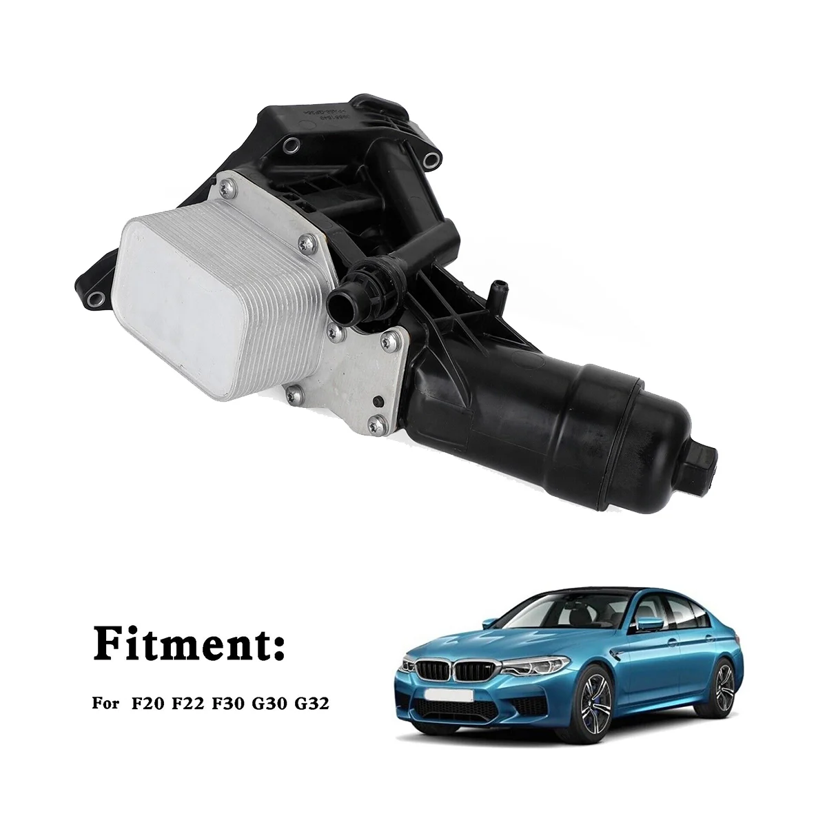 가스켓이 있는 엔진 오일 쿨러 필터 하우징, BMW F22 F23 F30 F31 F34 G01 G30 11428596283 11428586673
