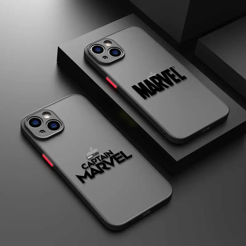 Custodia Per Telefono Marvel Icon Per Iphone 15 14 11 Pro Max 13 12 Mini Xr X Se 7 8 6 Custodia Protettiva Rigida Opaca Fundas