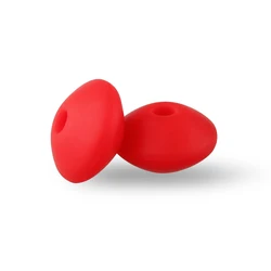 Silicone Lentil Spacer Beads - 50PCS (4 Scarlet Red)