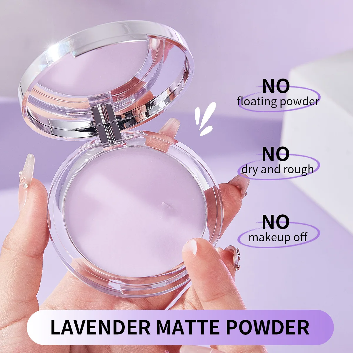 Waterproof Violet Cream powder Natural Stick Facial Long term Oil Control Easy Apply Makeup Powder Cosmetics 3 Waterproof Violet Cream powder Natural Stick Facial Long term Oil Control Easy Apply Makeup Powder Cosmetics 3