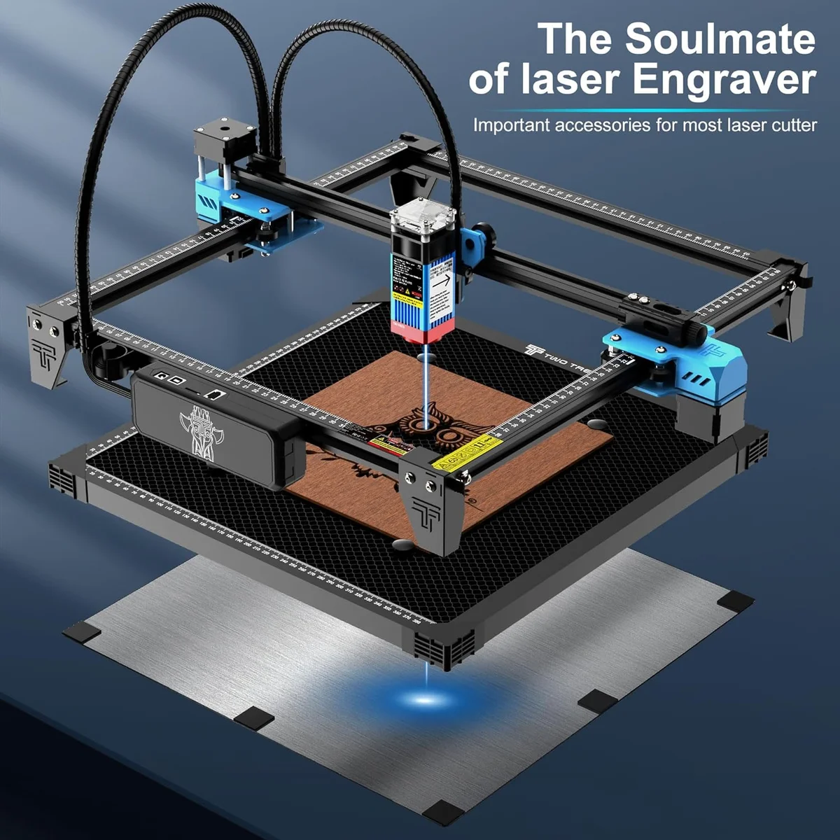 Heavy Duty Honeycomb Metal Table 300/400/500/600mm for Laser Engraver Cutting,Black Oxide Coated Fits for ORTUR xTool two trees — view 3