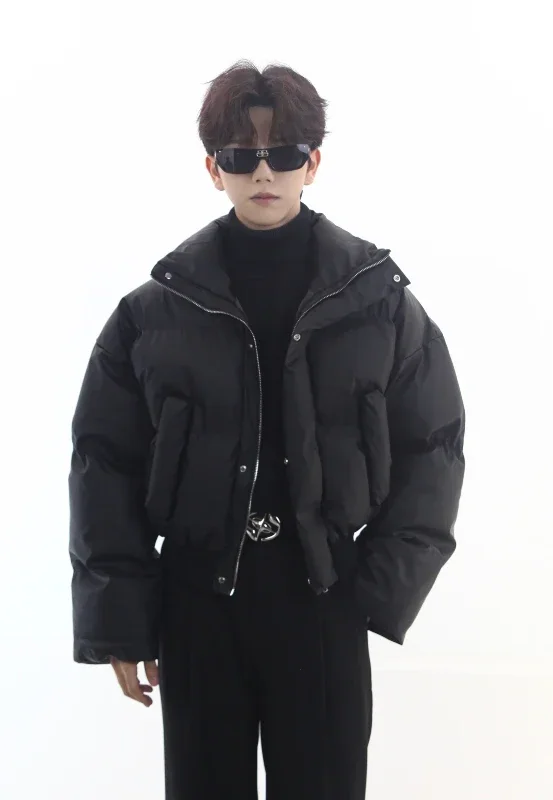Short Quilted Padded Jacket Man Loose Korean Reviews Many Cheap Sale Work Winter Coat for Men Clothing Fashion 2025 Stylish Y2k