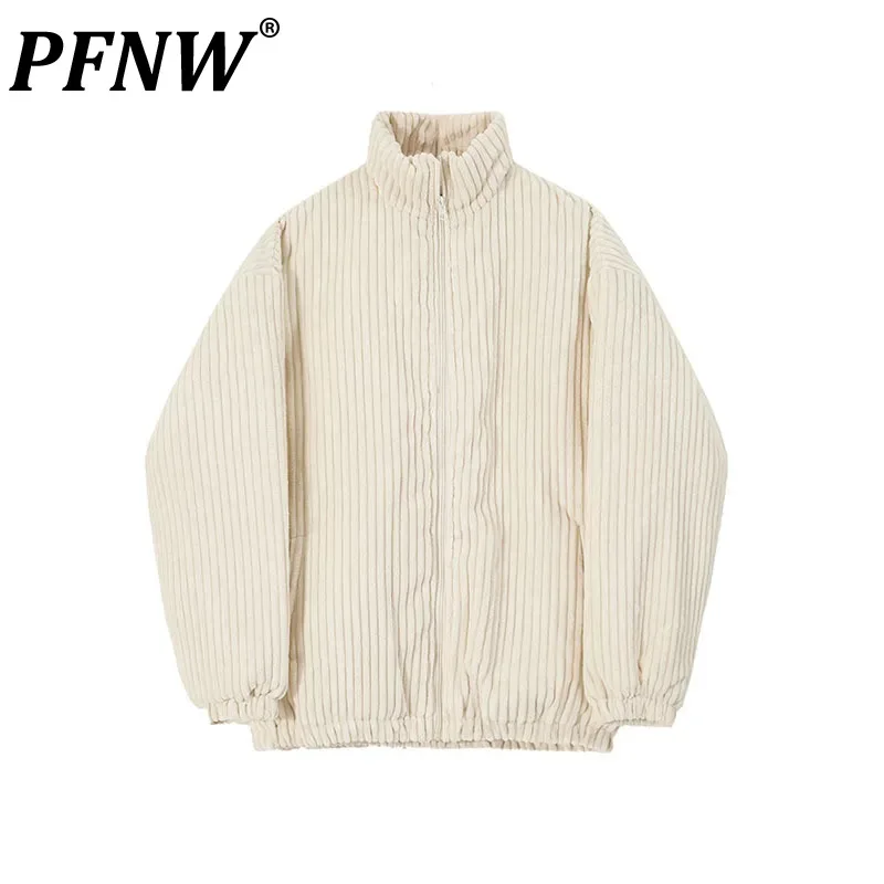 

Мужское вельветовое пальто PFNW, винтажное утепленное хлопковое пальто на молнии для осени и зимы, 12P1002