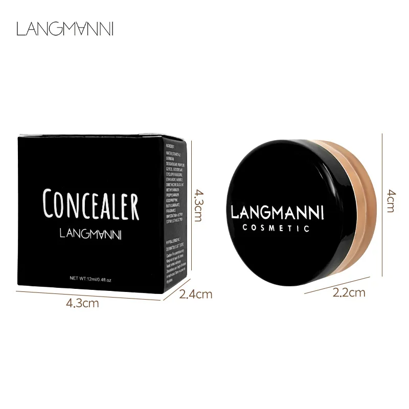 Langmanni 12 Color Concealer Toning, Moisturizing, Brightening, Long-lasting, Waterproof, Non-Removing Liquid Foundation Makeup 3