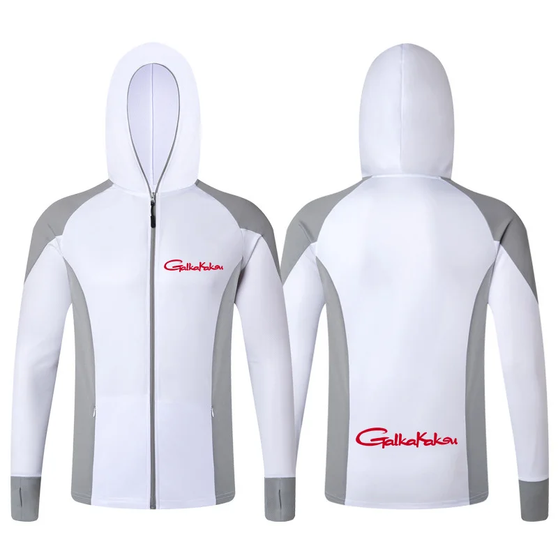 

Outdoor 2024 Fishing Shirts Breathable Moisture Wicking Thin Ice Silk 2024 Hooded Long-sleeved Fishing Clothing