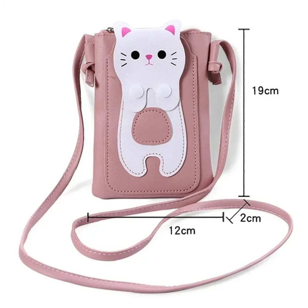 Bags for Women New Lovely Cat Cartoon Shoulder Bag Fashion Handbag Cellphone Bags Coin Purse Students Leather Crossbody Bag