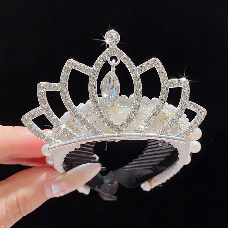 Crown Headdress Children's Summer Ball Head Artifact Twist Clip Girls Hair Accessories Ponytail Buckle Baby Hairpin