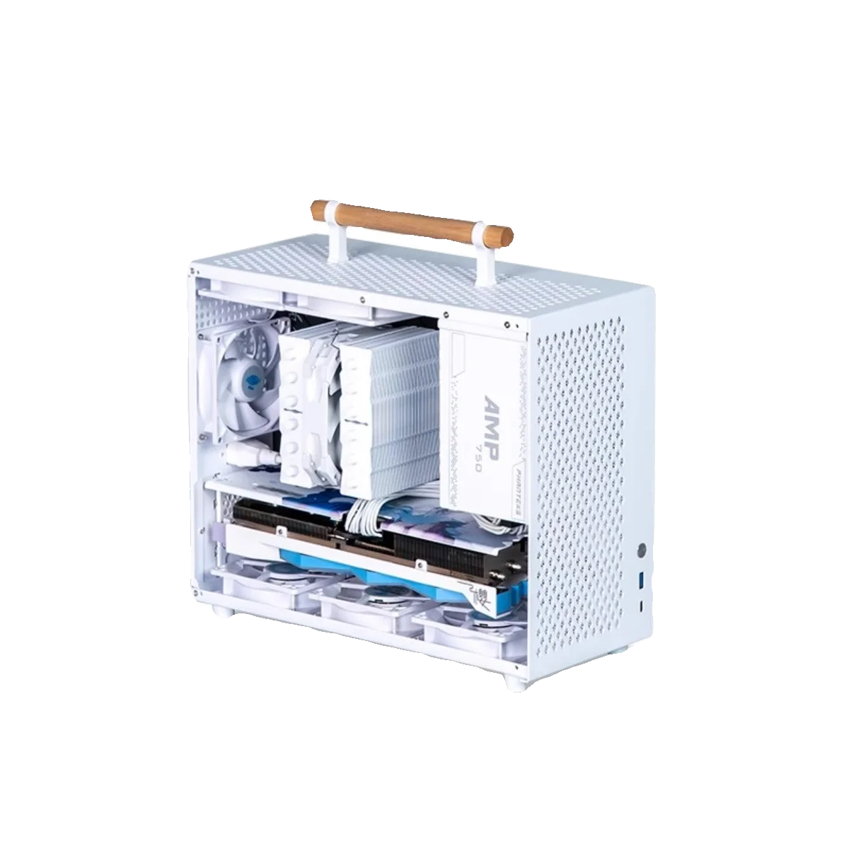 P80 side transparent MATX compact small case portable A4 portable mini desktop computer main box