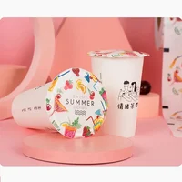 Milk Tea Sealing Film Milk Tea Shop Specific Paper Film Beverage Juice PP Plastic Cup and Paper Cup Universal 1600 Sheets/roll 2