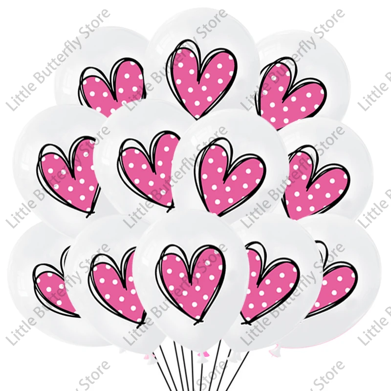 thumbnail image 1 of Globos de látex de Minnie Mouse de 12 pulgadas, 10, 20 y 30 unidades, suministros para fiestas, globos de Minnie rosa para decoración de fiestas de cumpleaños, 1 of 5