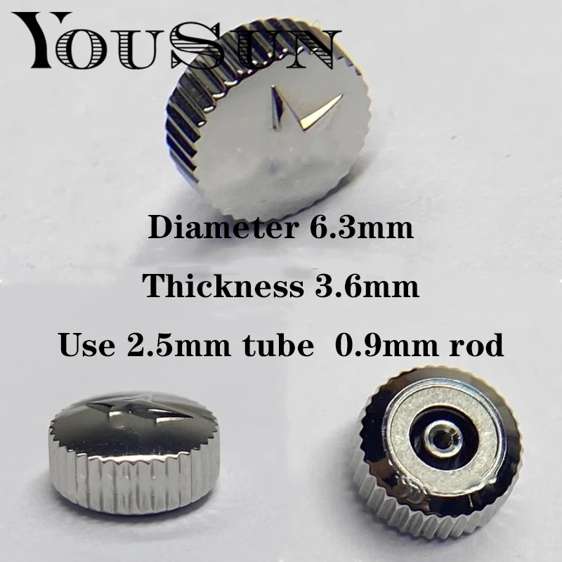 Per Zenith Watch Head Handle Crown 6.3Mm Di Spessore 3.6Mm Accessori
