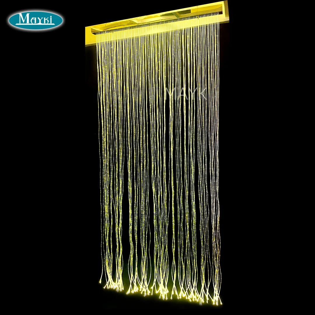 1x2m RGB Shimmering Fiber Optic Sensory Waterfall Cascade Curtain Light For Snoezelen multisensory Room