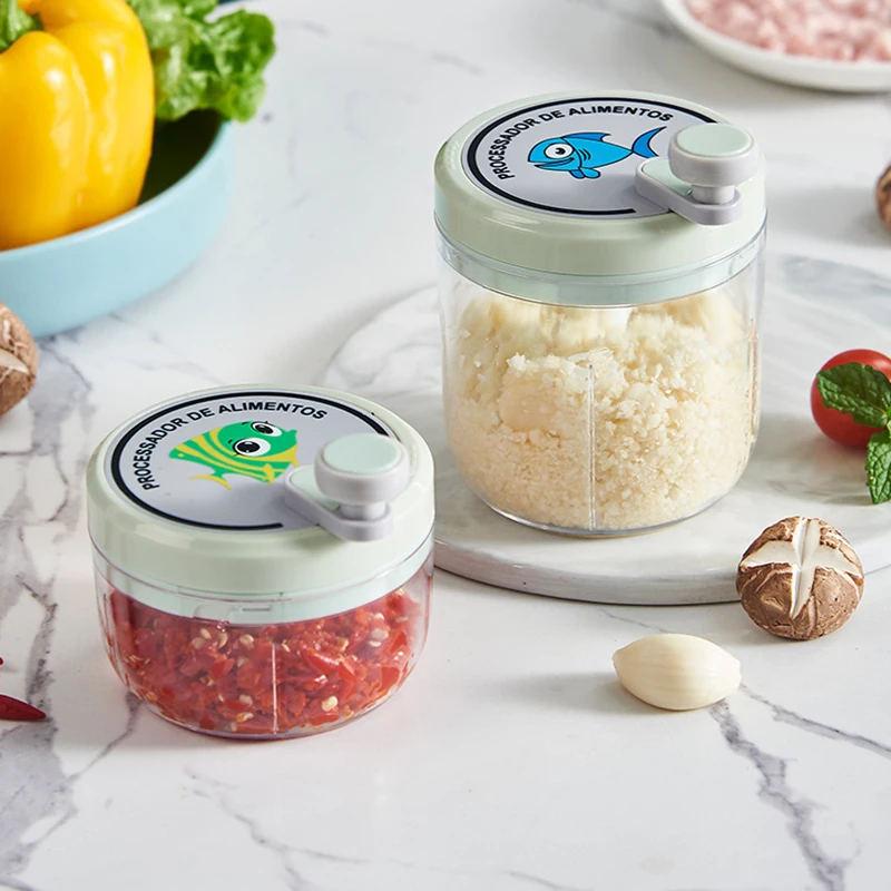 Multi-functional Manual Garlic Grinder Household Baby Vegetables and Fruits Auxiliary Cooking Machine Kitchen Garlic Grinde