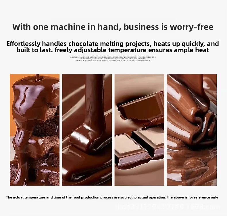 JH Stainless Steel Chocolate Melter 2/3/4 Pots 1200W 30-85℃ Temp Control Commerc