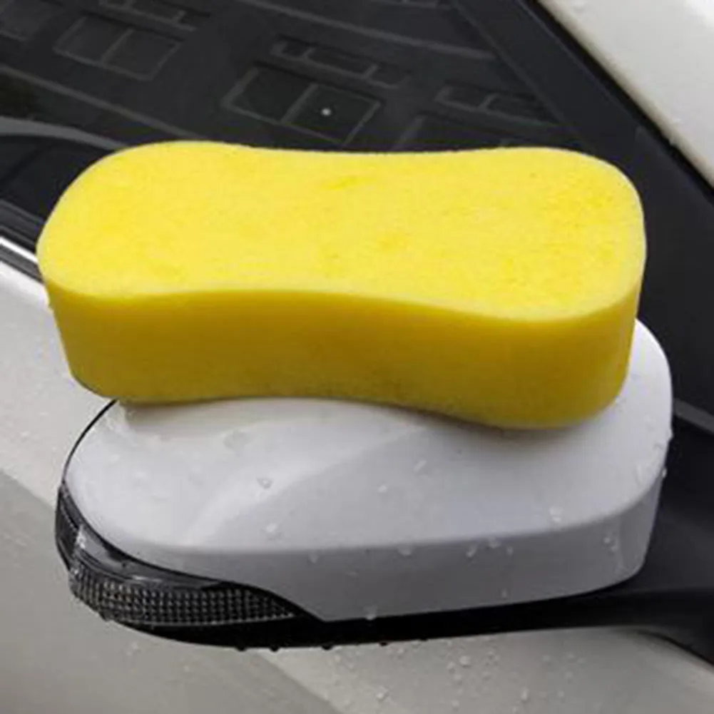 Car Cleaning Sponge Large Jumbo Sponge Car Auto Washing Pad Wax Polishing Cleaning Cloth Yellow Cleaner Tools