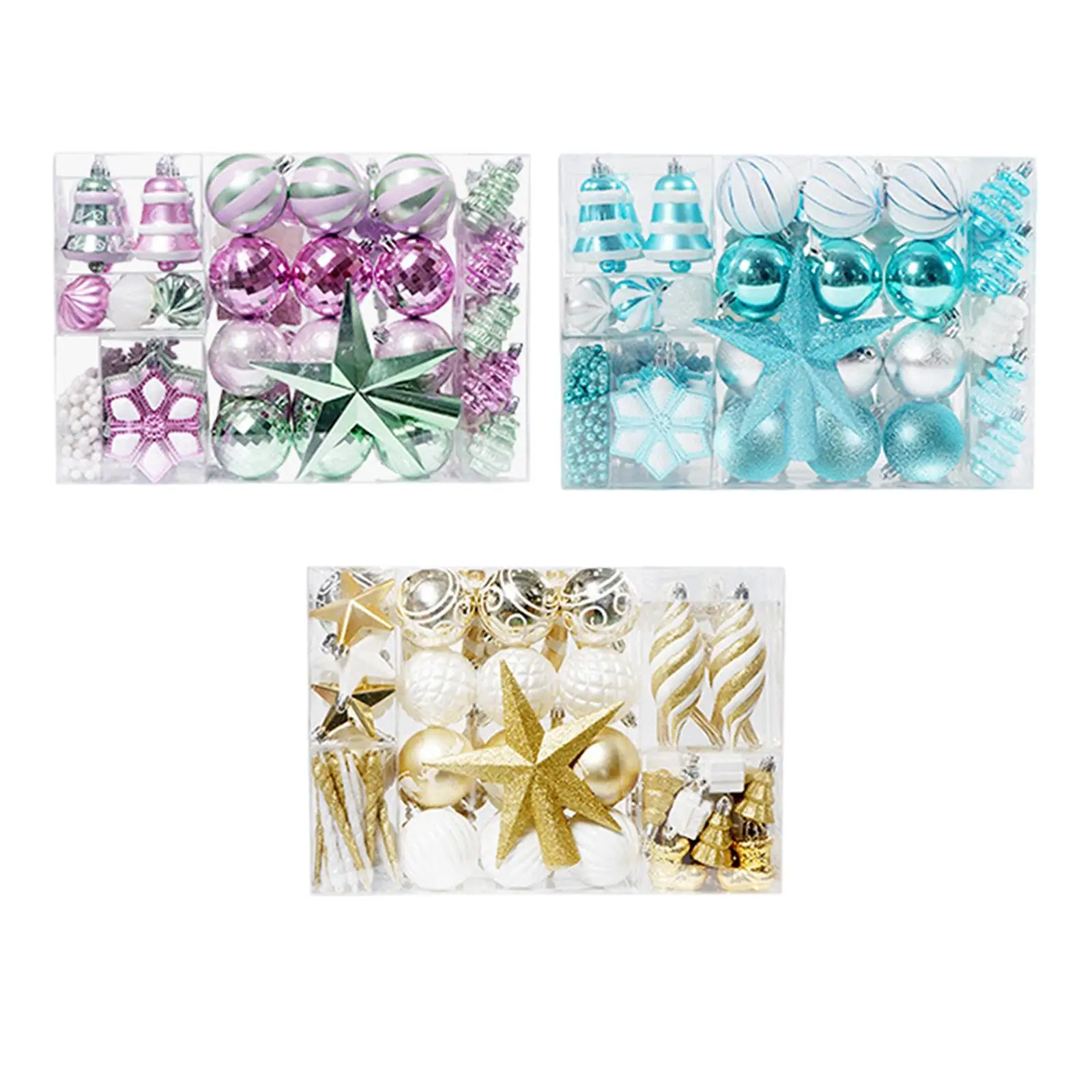 

88 штук, украшения для рождественской елки, блестящие Рождественские декоративные шары на новый год, День благодарения, праздник в помещении и на открытом воздухе