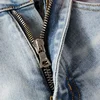 Fashion Men's High Street Jeans with Appliqué, Hand-Sanded, Ripped, Slim Fit and Slimming Trendy Brand Ankle-Length Jeans 3