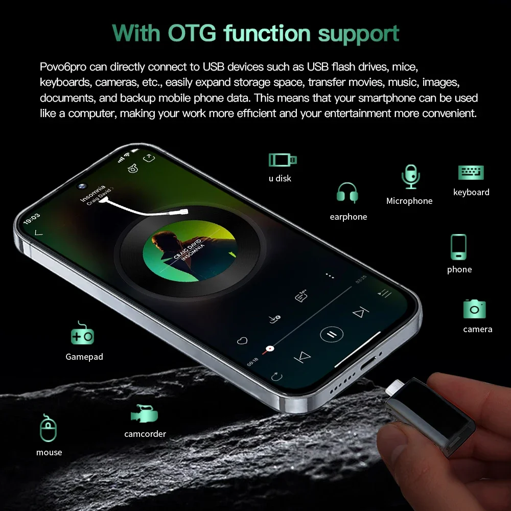 Оригинальный смартфон Pova 6 Pro, телефон с экраном 7,3 дюйма HD, 22 ГБ ...